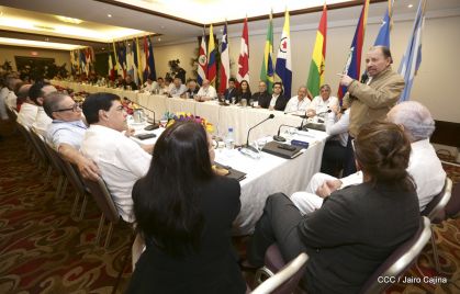 Presidente Daniel Ortega en Clausura de Reunión Plenaria de Copppal