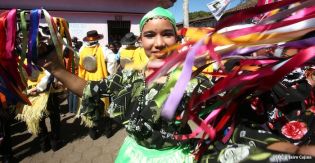 Tradicional Tope de los Santos en Carazo