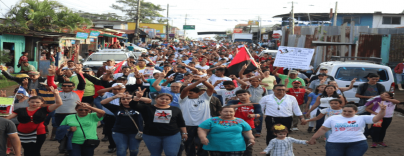 Caminata por la paz, Cantos de Vida y Esperanza, adelante pueblo presidente, 2020 patria, paz y porvenir