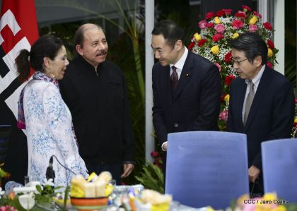 Ministro de Estado para Asuntos Exteriores de Japón durante su visita en Nicaragua