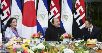 Ministro de Estado para Asuntos Exteriores de Japón durante su visita en Nicaragua