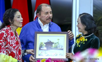 Hermandad y compañerismo en reunión del presidente Daniel  Ortega y vicepresidenta Rosario Murillo con delegación de alto nivel de Vietnam