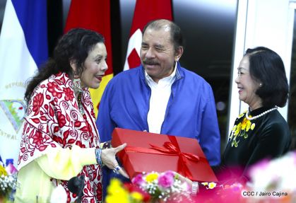 Hermandad y compañerismo en reunión del presidente Daniel  Ortega y vicepresidenta Rosario Murillo con delegación de alto nivel de Vietnam