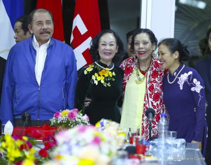 Hermandad y compañerismo en reunión del presidente Daniel  Ortega y vicepresidenta Rosario Murillo con delegación de alto nivel de Vietnam