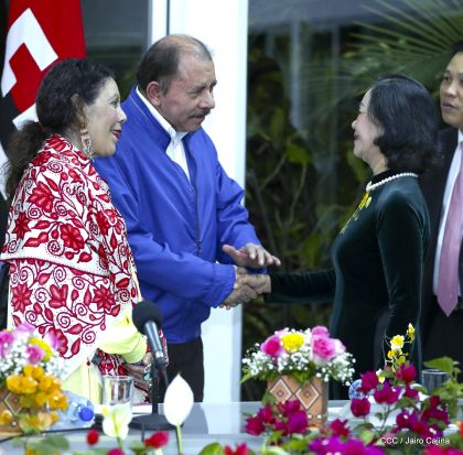 Hermandad y compañerismo en reunión del presidente Daniel  Ortega y vicepresidenta Rosario Murillo con delegación de alto nivel de Vietnam