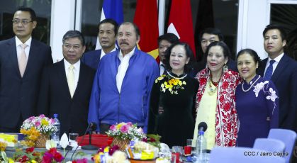 Hermandad y compañerismo en reunión del presidente Daniel  Ortega y vicepresidenta Rosario Murillo con delegación de alto nivel de Vietnam