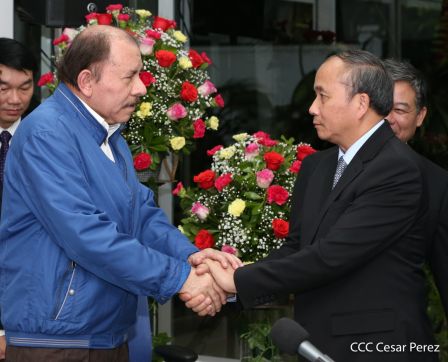 Hermandad y compañerismo en reunión del presidente Daniel  Ortega y vicepresidenta Rosario Murillo con delegación de alto nivel de Vietnam