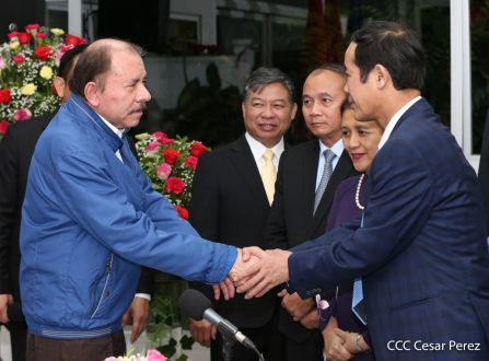 Hermandad y compañerismo en reunión del presidente Daniel  Ortega y vicepresidenta Rosario Murillo con delegación de alto nivel de Vietnam
