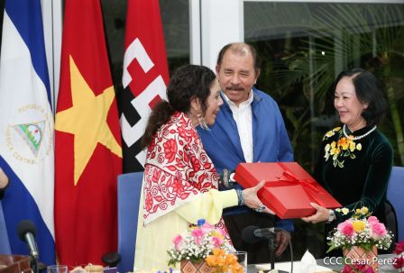 Hermandad y compañerismo en reunión del presidente Daniel  Ortega y vicepresidenta Rosario Murillo con delegación de alto nivel de Vietnam