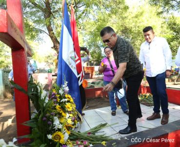 Homenaje a Héroes y Mártires de la gesta de Los Sabogales en Monimbó