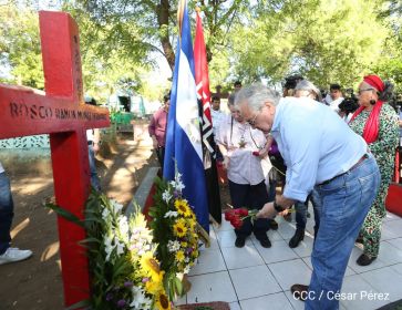 Homenaje a Héroes y Mártires de la gesta de Los Sabogales en Monimbó