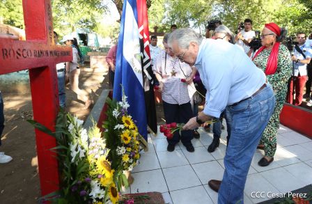 Homenaje a Héroes y Mártires de la gesta de Los Sabogales en Monimbó