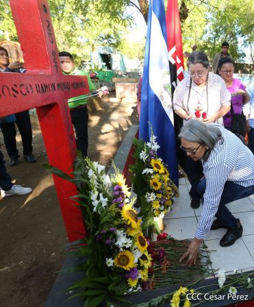 Homenaje a Héroes y Mártires de la gesta de Los Sabogales en Monimbó