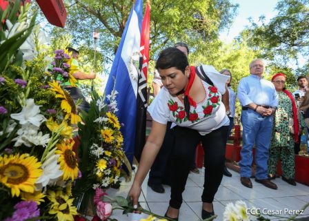 Homenaje a Héroes y Mártires de la gesta de Los Sabogales en Monimbó
