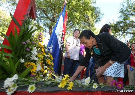 Homenaje a Héroes y Mártires de la gesta de Los Sabogales en Monimbó