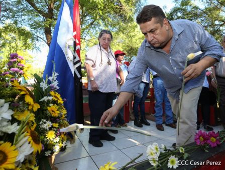 Homenaje a Héroes y Mártires de la gesta de Los Sabogales en Monimbó