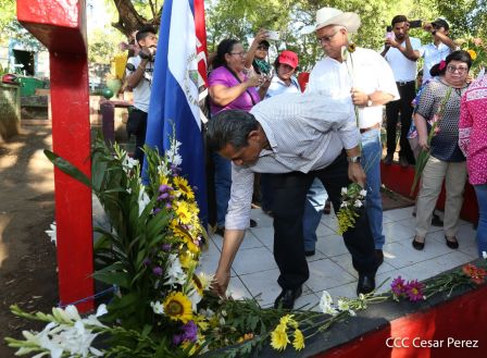 Homenaje a Héroes y Mártires de la gesta de Los Sabogales en Monimbó