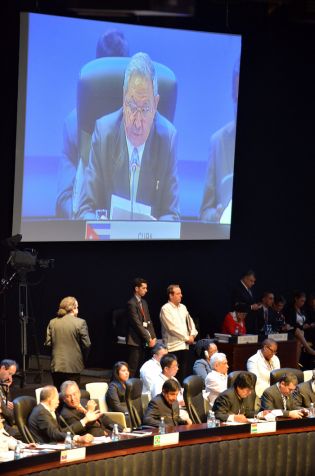 Presidente Daniel durante II Cumbre CELAC en Cuba