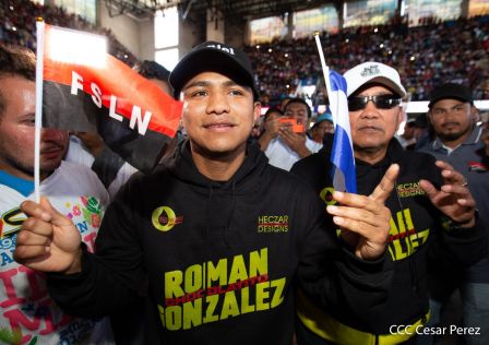 Así recibió Nicaragua a su cinco veces campeón mundial Román "Chocolatito" González