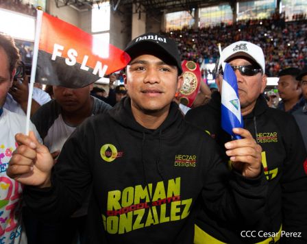 Así recibió Nicaragua a su cinco veces campeón mundial Román "Chocolatito" González
