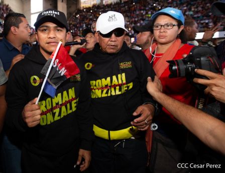 Así recibió Nicaragua a su cinco veces campeón mundial Román "Chocolatito" González