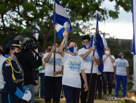 Así fue recibida en Nicaragua la Antorcha Centroamericana de la Libertad y la Paz 