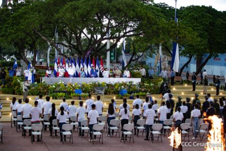 Así fue recibida en Nicaragua la Antorcha Centroamericana de la Libertad y la Paz 