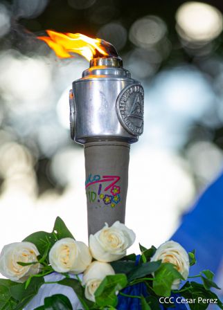 Así fue recibida en Nicaragua la Antorcha Centroamericana de la Libertad y la Paz 