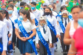 Desfiles escolares en homenaje a la Batalla de San Jacinto y al 199 aniversario de la Independencia de Centroamérica