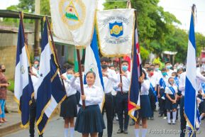 Desfiles escolares en homenaje a la Batalla de San Jacinto y al 199 aniversario de la Independencia de Centroamérica