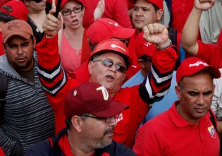 Trabajadores PDVSA marchan en defensa de la democracia en Venezuela