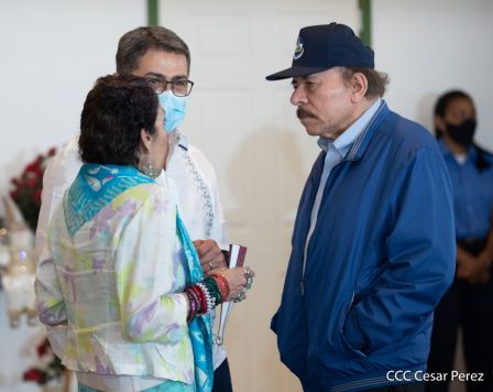 Así fue el encuentro del Presidente Daniel  y la Compañera Rosario con el Presidente de Honduras