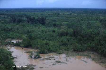 Recorrido aéreo´de exploración de Ineter y Marena por zonas afectadas por huracanes Eta y Iota