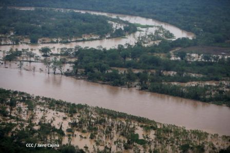 Recorrido aéreo´de exploración de Ineter y Marena por zonas afectadas por huracanes Eta y Iota