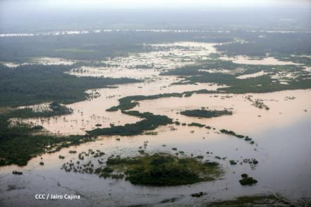 Recorrido aéreo´de exploración de Ineter y Marena por zonas afectadas por huracanes Eta y Iota