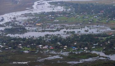 Recorrido aéreo´de exploración de Ineter y Marena por zonas afectadas por huracanes Eta y Iota