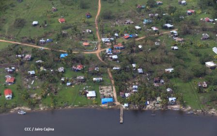 Recorrido aéreo´de exploración de Ineter y Marena por zonas afectadas por huracanes Eta y Iota