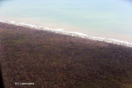 Recorrido aéreo´de exploración de Ineter y Marena por zonas afectadas por huracanes Eta y Iota