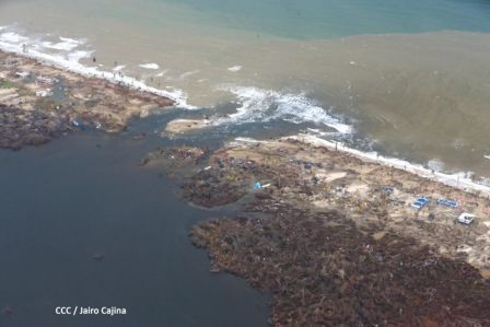 Recorrido aéreo´de exploración de Ineter y Marena por zonas afectadas por huracanes Eta y Iota