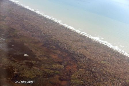 Recorrido aéreo´de exploración de Ineter y Marena por zonas afectadas por huracanes Eta y Iota