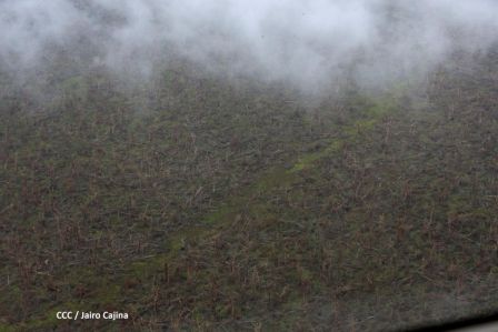 Recorrido aéreo´de exploración de Ineter y Marena por zonas afectadas por huracanes Eta y Iota