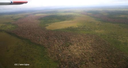 Recorrido aéreo´de exploración de Ineter y Marena por zonas afectadas por huracanes Eta y Iota