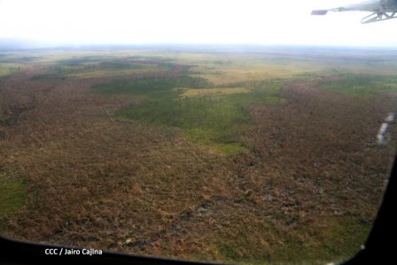 Recorrido aéreo´de exploración de Ineter y Marena por zonas afectadas por huracanes Eta y Iota