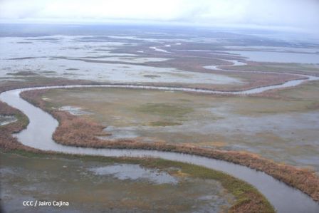 Vista aérea de Bilwi ,Prinzapolka  y Alamikamba despues del paso de dos huracanes