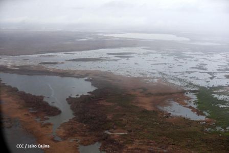 Vista aérea de Bilwi ,Prinzapolka  y Alamikamba despues del paso de dos huracanes