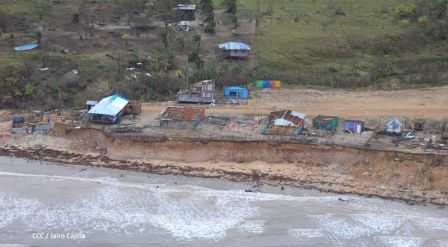 Vista aérea de Bilwi ,Prinzapolka  y Alamikamba despues del paso de dos huracanes