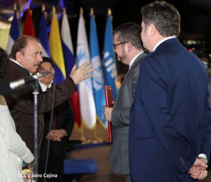Embajadores presentan Cartas Credenciales al Presidente Daniel Ortega y a la Vicepresidenta Rosario Murillo