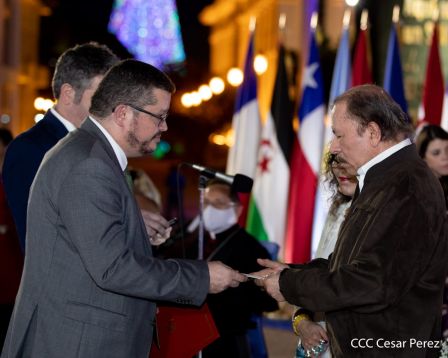 Embajadores presentan Cartas Credenciales al Presidente Daniel Ortega y a la Vicepresidenta Rosario Murillo