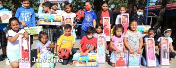 Niños continúan recibiendo juguetes en todo Nicaragua