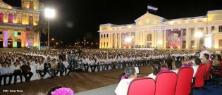 Daniel y Rosario en acto del 80 Aniversario del Tránsito a la Inmortalidad del General Augusto C. Sandino